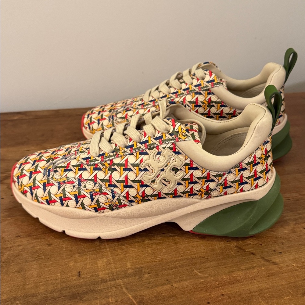 Tory Burch Good Luck trainer sneakers in limited print